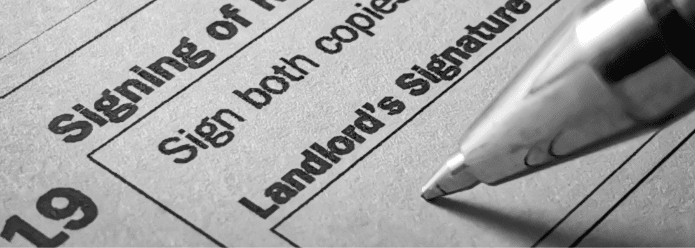 A form requiring a Landlord signature.