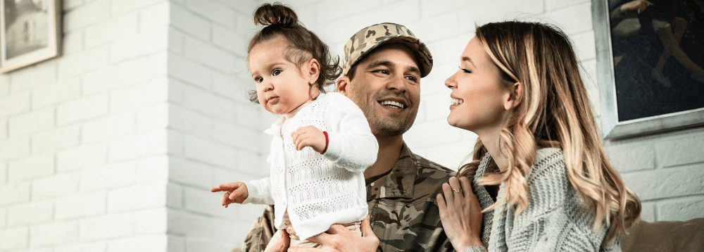 ex-military carers bonding with their foster child